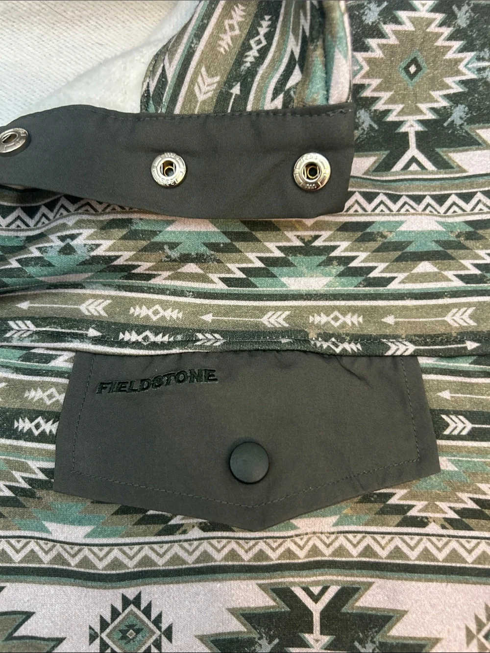 Fieldstone Men's Green Patterned Pullover Sweater